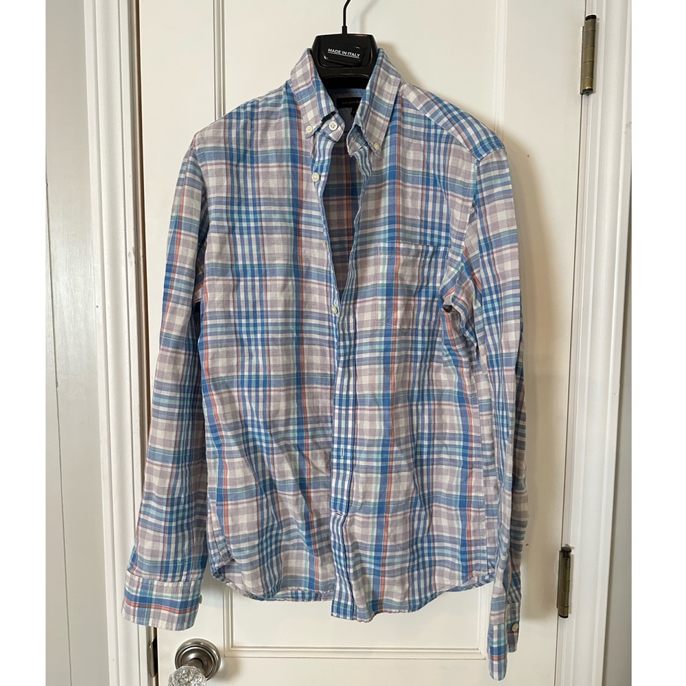 Summer banana republic linen cotton blend shirt